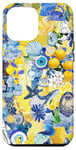 Coque pour iPhone 15 Pro Max Blue Preppy Collage Evil Eye Shells & Coastal Lemon