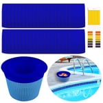 ZYNERY 40 Pcs Chaussette Skimmer Piscine, Filtre Skimmer Piscine, Chaussettes Skimmer Reutilisable Panier Skimmer, Pool Skimmer Socks pour Peuvent Emprisonner Cheveux, Feuilles (avec PH Test Papier)