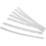 6x Languettes en caoutchouc compatible avec Neato Botvac D80 aspirateur-robot - Lot de lamelles de rechange incl. racleur, transparent - Vhbw