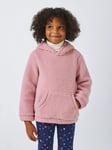 John Lewis Kids' Borg Pull Over Hoodie, Pink