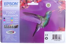 Genuine Epson T0807 Ink Cartridge for R265 R285 R360 RX560 RX585 RX685 6 Pk