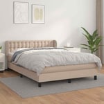 Lit � sommier tapissier avec matelas Cappuccino 140x190 cm