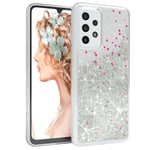 For Samsung Galaxy A33 5G Phone Cover Glitter Protection Silver