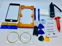 Front Glass, Screen Repair Kit for iPhone 6 Plus Black Loca Glue, Mould Uv Torch