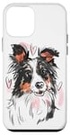 Coque pour iPhone 12 mini Impression de visage de chien Border Collie