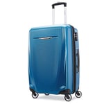 Samsonite Winfield 3 DLX Valise Rigide Extensible, Bleu/Bleu Marine, Checked-Medium 25-inch, Winfield Valise Rigide Extensible avec roulettes pivotantes 3 DLX