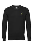 Lyle & Scott Cotton Merino V Neck Jumper Svart