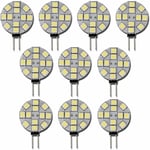 Ahlsen - 10x ampoule led G4 ac/dc 12V non dimmable blanc 8000K ampoule de lumière remplacement 20W lampe halogène pour cuisine camping-car rv