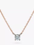 Vintage Fine Jewellery Pre-Loved 18ct Rose & White Gold Diamond Pendant Necklace, Dated Circa 2000s