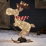 Utomhus Julfigur LED Skidande Älg Trädgårdsdekoration Ornament 30cm