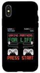 Coque pour iPhone X/XS Mother And Son Gaming Partners for Life Jeu vidéo Gamer