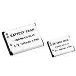 2X En-El19 Batterie Appareil Photo Pour Nikon Coolpix S4100 S3100