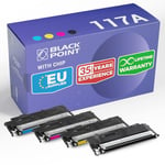 BLACK POINT Lot de 4 Cartouches de Toner pour HP 117A 43% d'efficacité en Plus W2070A W2071A W2072A W2073A pour HP Color Laser MFP 179fwg 179fnw MFP 178nwg Color Laser 178nw HP Color Laser 150a 150nw