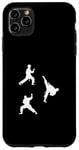 Coque pour iPhone 11 Pro Max Silhouettes de combattant de taekwondo Silhouette Taekwondo