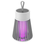 Myggdödande lampa med låg brus och låg strålning, USB-laddning, multifunktionell bärbar mygglampa för hem och camping [modell med rak kontakt] (Gray)Type1