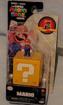 Super Mario Bros. Movie 3cm Mario Mini Figure + Question Block Prop