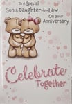 Happy Anniversary Card To A Special Son and Daughter-in-Law Cute Bears Celebrate