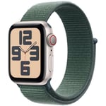 Apple Watch SE GPS + Cellular - 40mm - Boîtier Starlight Aluminium - Bracelet Lake Green Sport Loop