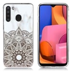 Samsung Marble Galaxy A21 kuoret - Harmaa heimojen marmori Musta