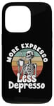 Coque pour iPhone 13 Pro Plus d'expresso Moins de Depresso Funny Coffee Expresso Lover