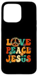 Coque pour iPhone 15 Pro Max Costume hippie sexy Love Peace Jesus Christian Fun années 60 et 70