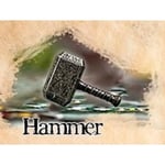 Player Token: Grey/Black Color Hammer In Metal Alloy (1)