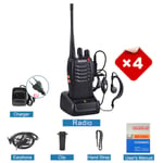 (EU 4 Pack Headsets)Baofeng BF888S Radiopuhelin Alkuperäinen 5W BF-888S 5KM UHF 400-470MHZ Lähetin-vastaanotin Kannettava Kaksisuuntainen Radio BF 888S Intercom