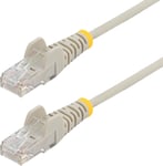 Startech.com Câble réseau Ethernet RJ45 Cat6 de 2,5 m - Cordon de brassage mince Cat 6 UTP sans crochet - Fil Gigabit gris (N6PAT250CMGRS).[G667]