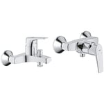 GROHE Mitigeur monocommande Bain Douche Start Flow, robinet à montage mural, raccord fileté pour & Mitigeur monocommande Douche Start Flow, robinet douche à montage mural, raccord