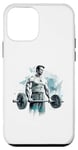 Coque pour iPhone 12 mini Homme musclé tenant un haltère