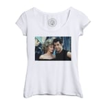 T-Shirt Femme Col Echancré John Travolta Et Olivia Newton Grease Photo De Stars Célébrités Original 4