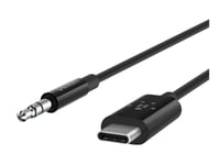 Belkin Rockstar - Lydkabel - 24 Pin Usb-C Hann Til Mini-Phone Stereo 3.5 Mm Hann - 91.4 Cm - Svart