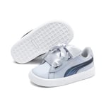 Puma Fille Basket Heart Shimmer Inf, Bleu (Heather White 01), 23 EU