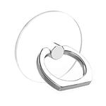 Support De Bague Transparent Pour Téléphone Portable,Support De Rotation Résistant À 360 °,Poignée Transparente,Compatible Avec Imorning Ou Étui De Téléphone - Type Sliver