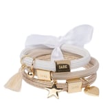 DARK Hair Ties With Charms Combo Sands With Gold