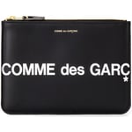 Portefeuille Comme Des Garcons  Comme Des Garçons Wallet Enveloppe Huge Logo en cuir noir