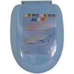 MSV 140051 Abattant WC avec Soft Close Plastique/Bleu 30 x 20 x 15 cm