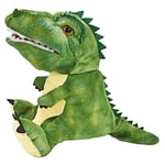 Kögler 90543-Marionnette à Main Dinosaure T-Rex en Vert, Figurine en Peluche d'env. 30 cm pour Le Jeu de marionnettes, Les Spectacles et comme conteur fantaisiste, 90543, Multicolore, Petit