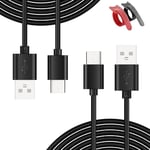 2 Pack 10FT Charger Charging Cable for Playstation Portal/Xbox Series X S Controller,Fast Charger Cable for Nintendo Switch/Pro/Lite Controller,Type C Controller Charging Cord for Sony PS5 Controller