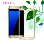 Amorus Samsung Galaxy S7 Edge Härdat Glas - Guld Transparent