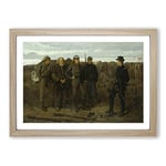 Big Box Art Winslow Homer Prisoners from The Front Framed Wall Art Picture Print Ready to Hang, Oak A2 (62 x 45 cm)