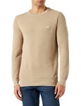 GANT Men's Cotton Pique C-Neck, Concrete Beige, XS