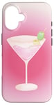 Coque pour iPhone 16 Esthétique Rose Matrini Y2K Dirty Martini Lover Olive