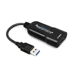 boîtier d'enregistrement de jeux vidéo HD 1080P,HDMI vers USB 3.0,carte d'acquisition,pour ordinateur,Youtube,OBS,Etc. Diffusion En direct Diffusion - Type Black