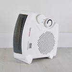 2000w Upright and Flatbed Fan Heater 2 Heat Settings Cool Blow Lightweight