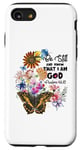 Coque pour iPhone SE (2020) / 7 / 8 Verse de la Bible chrétienne Papillon Be Still Know That I Am God