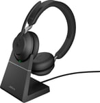 Jabra Evolve2 65 L380a MS Stereo headset med opladerstander