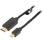 Adnauto - Cable hdmi 1.4 male mini DisplayPort male 2m noir