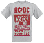 AC/DC Highway To Hell - Red Photo - 1979 Tour T-Shirt mottled grey