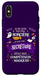 Coque pour iPhone X/XS Pas Une Sorcière Je Suis Une Secrétaire Cadeau Secretaire